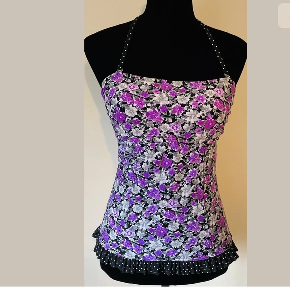 Hula Honey Swimwear Bathing Suit Top Size Medium - Picture 4 of 12